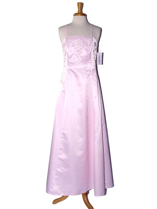 Poly Usa Dresses & Skirts - Poly USA #2398 Long Satin Bridesmaid Dress With Embroidery-Size 2X-PINK-NWT